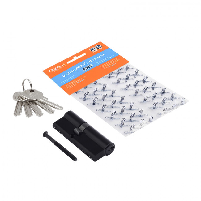 Цилиндр STD Al Л асимметричный черный л-80 (45-35) Цилиндр STD Al Л асимметричный черный л-80 (45-35)