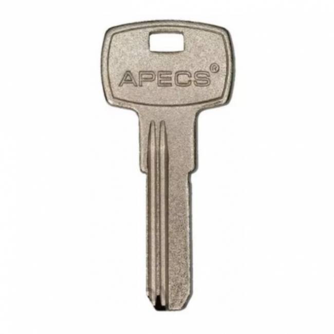 Заготовка вертикального ключа АПЕКС APECS AP-1D 2 паза матовый под бронь