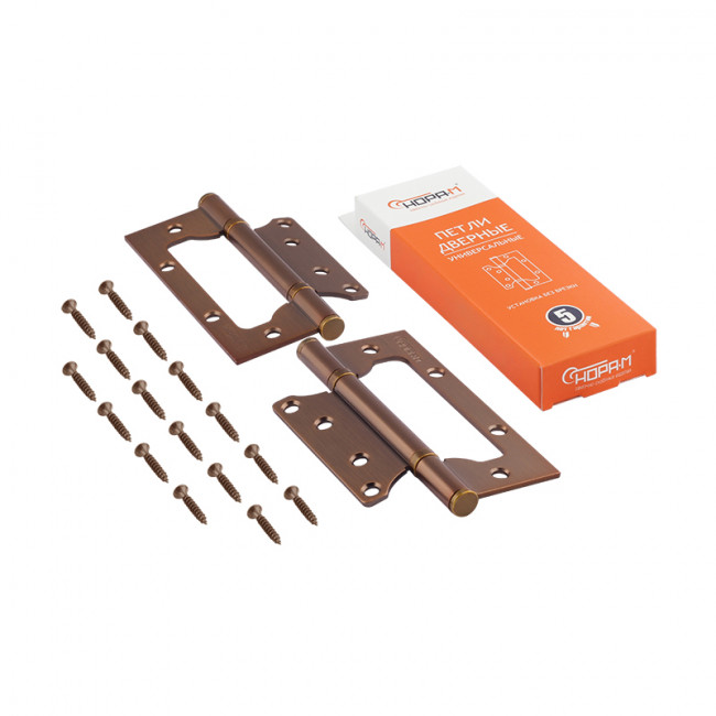 Петля без врезки 800-5' (125*75*2,5) без колп. матовый кофе Петля без врезки 800-5' (125*75*2,5) без колп. матовый кофе