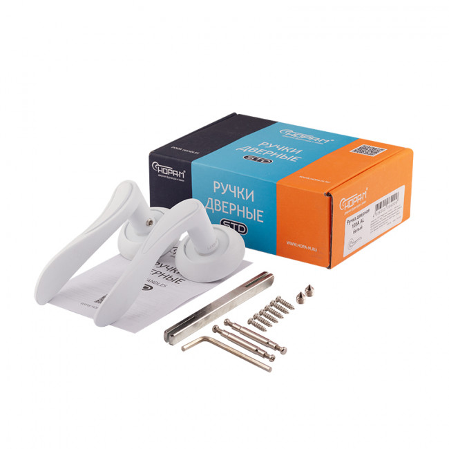 Ручка дверная 105 А Al белый Ручка дверная 105 А Al белый