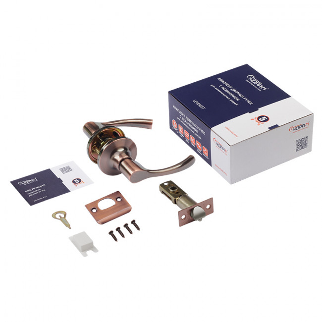 Защелка межкомнатная ТТ1 старая медь 05 - без запирания