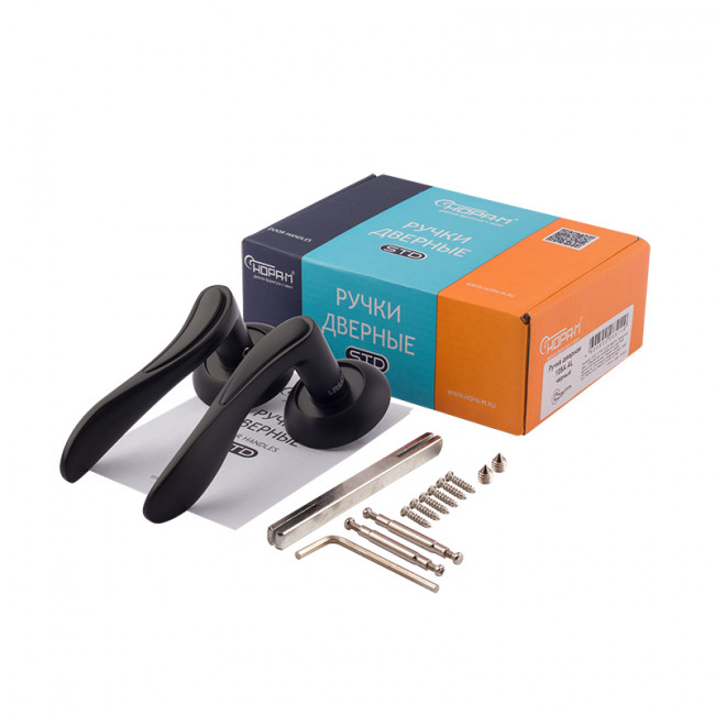 Ручка дверная 105 А Al черный Ручка дверная 105 А Al черный