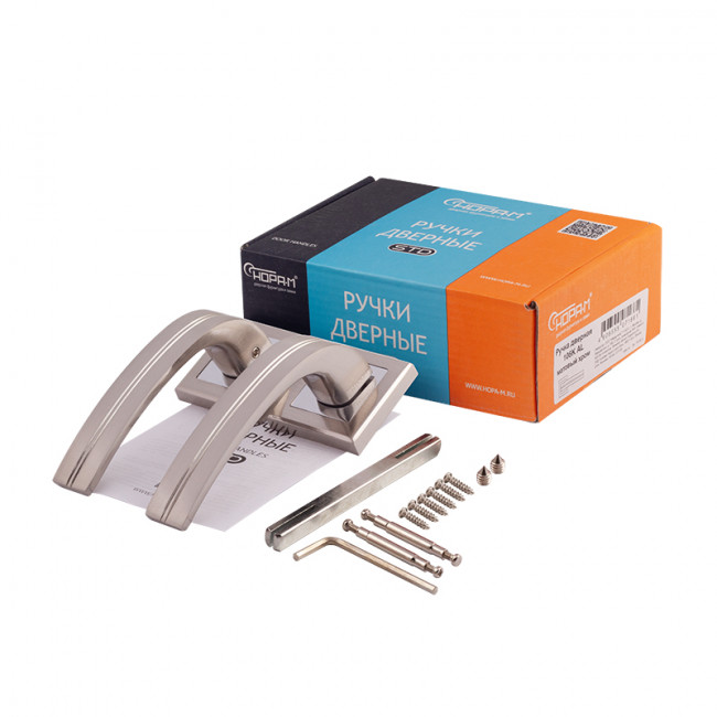 Ручка дверная 106 К Al матовый никель Ручка дверная 106 К Al матовый никель