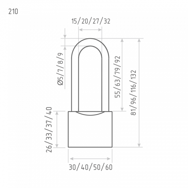 Замок навесной ЗН-210 латунь 40 мм