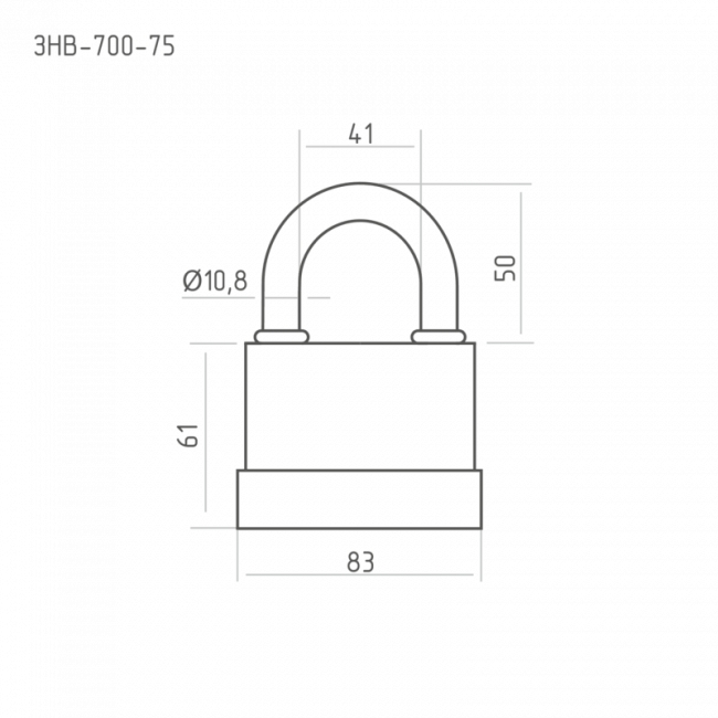 Замок навесной всепогодный ЗНВ-700 красный 83 мм Замок навесной всепогодный ЗНВ-700 красный 83 мм