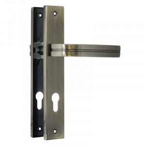 Ручка на планке 106-85 мм старая бронза