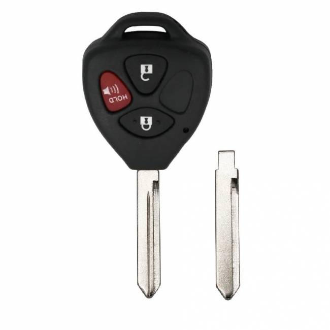 Корпус ключа TOYOTA 2+1 кнопки TOYO-19 TOY47