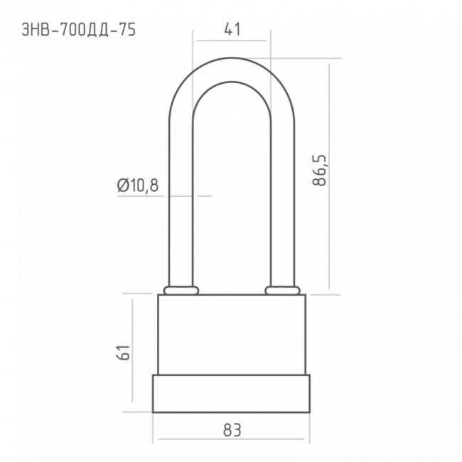 Замок навесной всепогодный ЗНВ-700дд красный 83 мм Замок навесной всепогодный ЗНВ-700дд красный 83 мм