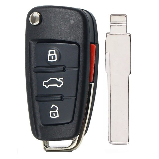 Корпус выкидного ключа AUDI 3+1 кнопка HU-HAA HU66