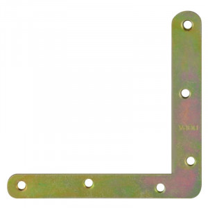 Уголок плоский №2 С закругленными углами цинк 120х120 мм