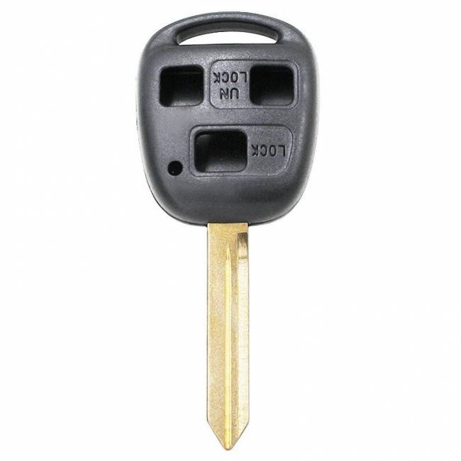 Корпус ключа TOYOTA 3 кнопки TOYO-19 TOY47, с лого