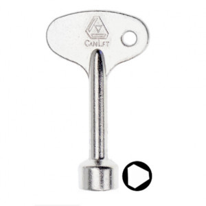 Заготовка технического ключа треугольник 7