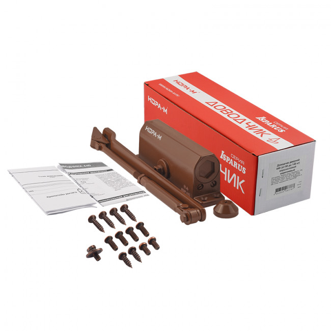 Доводчик дверной 440 ISPARUS от 80 до 140 кг коричневый Доводчик дверной 440 ISPARUS от 80 до 140 кг коричневый