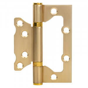 Петля без врезки 800-4'' (100*74*2,5мм) без колп. ISPARUS сатинированное золото