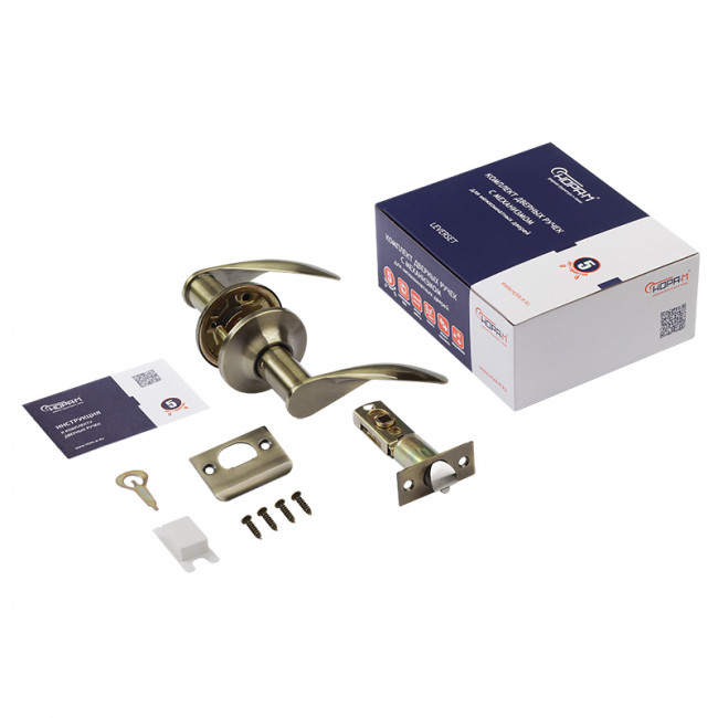 Защелка межкомнатная ТТ12 старая бронза 05 - без запирания