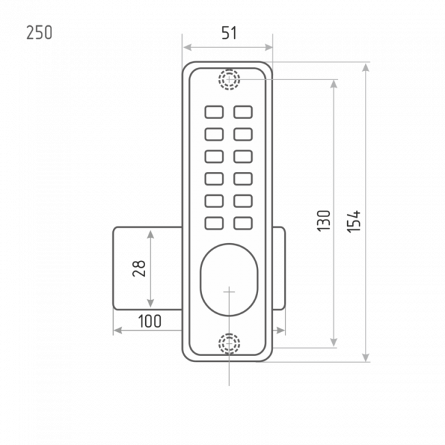 Кодовый замок 250 темное золото Кодовый замок 250 темное золото