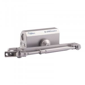 Доводчик дверной с фиксацией 510F URBOnization от 15 до 60 кг серебро
