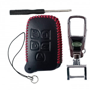 Чехол кожаный смарт ключа LAND ROVER 5 кнопок с карабином