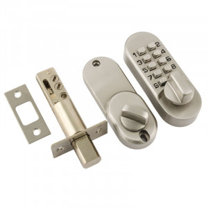 Кодовый замок 600 матовый хром