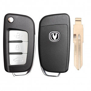 Корпус выкидного ключа CHANGAN 3 кнопки OP-DP YM28, с лого