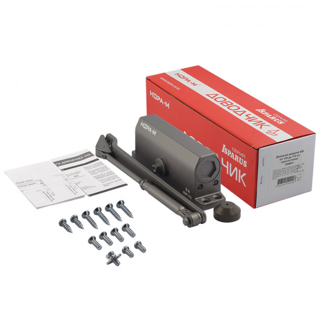 Доводчик дверной 450 ISPARUS от 120 до 170 кг графит Доводчик дверной 450 ISPARUS от 120 до 170 кг графит