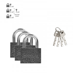 Замок навесной МС-1103 мастер-система темный 60 мм