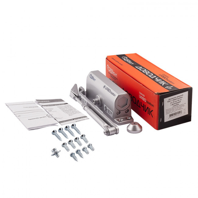 Доводчик дверной с фиксацией 530F URBOnization от 50 до 90 кг серебро Доводчик дверной с фиксацией 530F URBOnization от 50 до 90 кг серебро