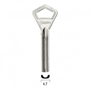 Заготовка финского ключа ABL4 6,7 мм с пазом латунь КНР