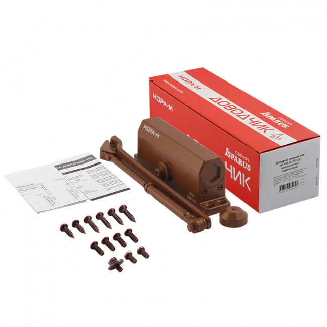 Доводчик дверной 450 ISPARUS от 120 до 170 кг коричневый Доводчик дверной 450 ISPARUS от 120 до 170 кг коричневый