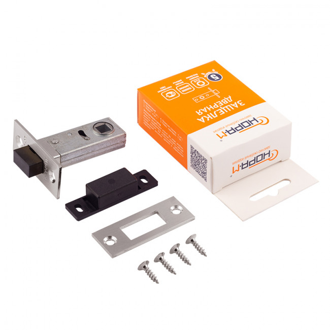 Защелка дверная магнитная С-50М матовый никель Защелка дверная магнитная С-50М матовый никель