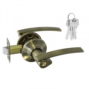 Защелка межкомнатная ТТ14 старая бронза 01 - ключ/фиксатор