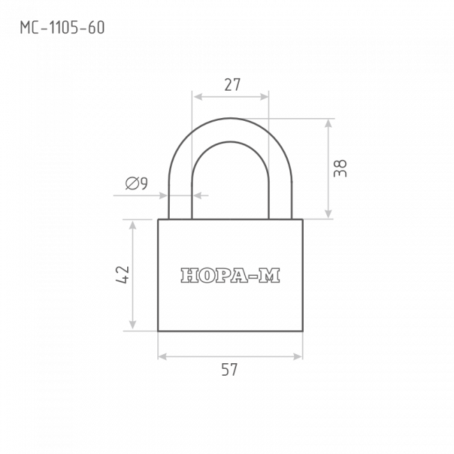 Замок навесной МС-1105 мастер-система темный 60 мм Замок навесной МС-1105 мастер-система темный 60 мм