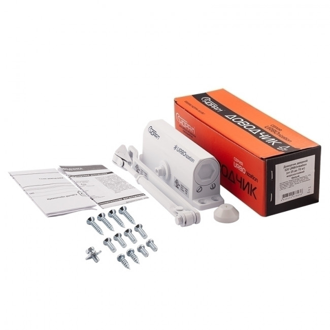 Доводчик дверной 520 URBOnization от 25 до 70 кг белый Доводчик дверной 520 URBOnization от 25 до 70 кг белый