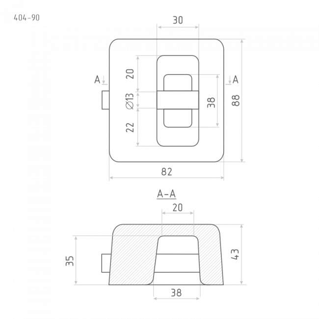 Замок навесной ЗН-404 серый 90 мм Замок навесной ЗН-404 серый 90 мм
