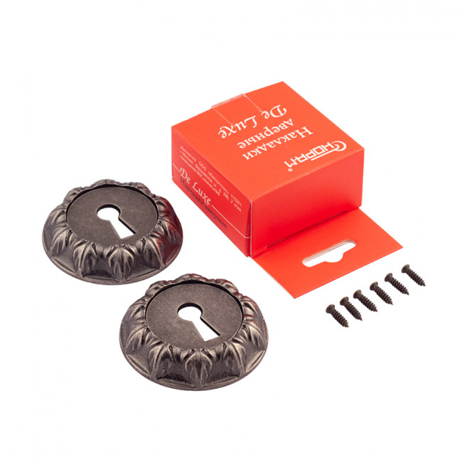 Дверная накладка ГРАСИОЗА НБ застаренное серебро Дверная накладка ГРАСИОЗА НБ застаренное серебро