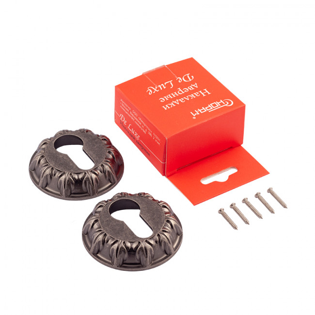 Дверная накладка ГРАСИОЗА НК застаренное серебро