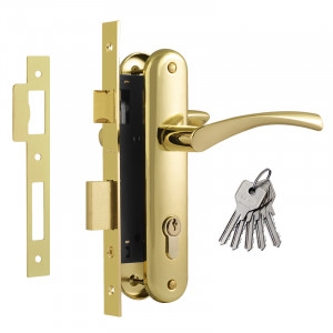 Замок врезной 100-70 Л золото