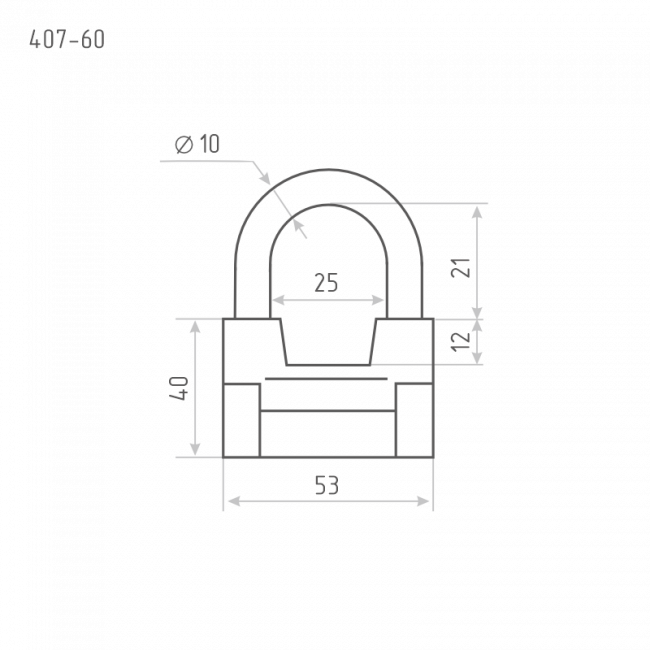 Замок навесной ЗН-407 серый 60 мм Замок навесной ЗН-407 серый 60 мм