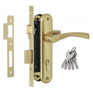 Замок врезной 100-70 Л матовое золото