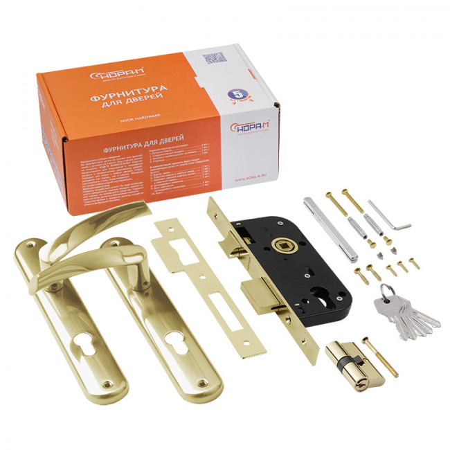 Замок врезной 100-70 Л матовое золото Замок врезной 100-70 Л матовое золото