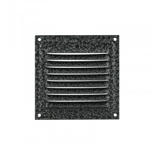 Решетка с сеткой 100*100 мм кожа серебро