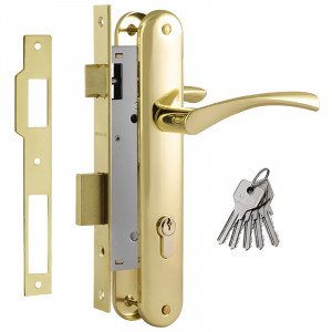 Замок врезной 100-85 К золото 40 мм