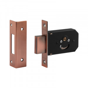 Замок врезной модель ЗВ-111 старая медь