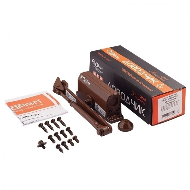 Доводчик дверной с фиксацией 2S-F от 25 до 50 кг коричневый Доводчик дверной с фиксацией 2S-F от 25 до 50 кг коричневый