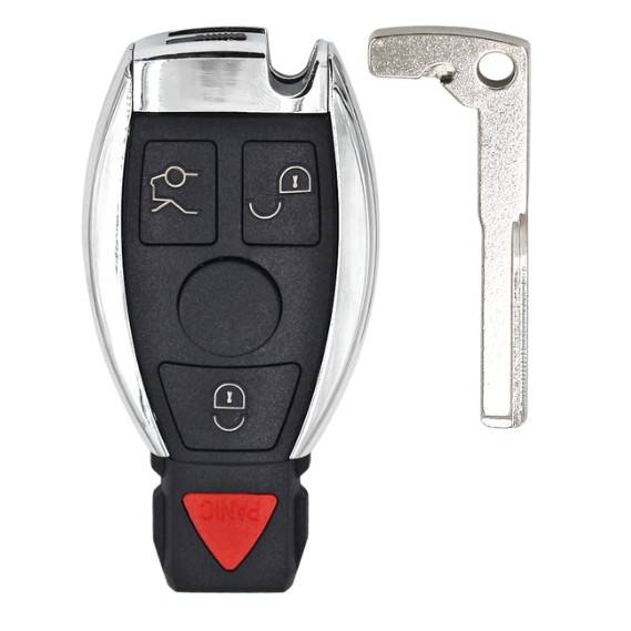 Корпус смарт ключа MERCEDES-BENZ 3+1 кнопка + вставка HU64