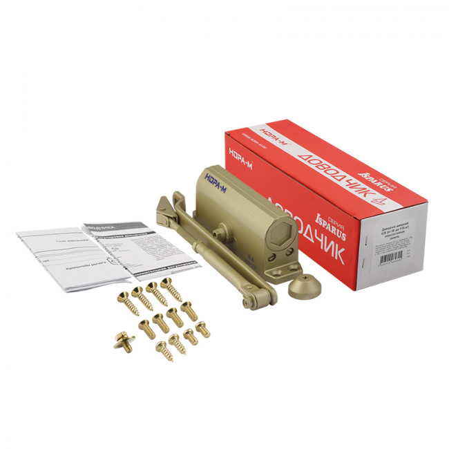 Доводчик дверной 430 ISPARUS от 50 до 120 кг золото Доводчик дверной 430 ISPARUS от 50 до 120 кг золото