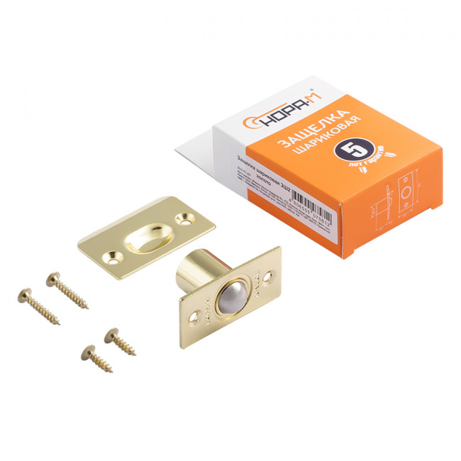 Защелка дверная шариковая ЗШ2 золото Защелка дверная шариковая ЗШ2 золото