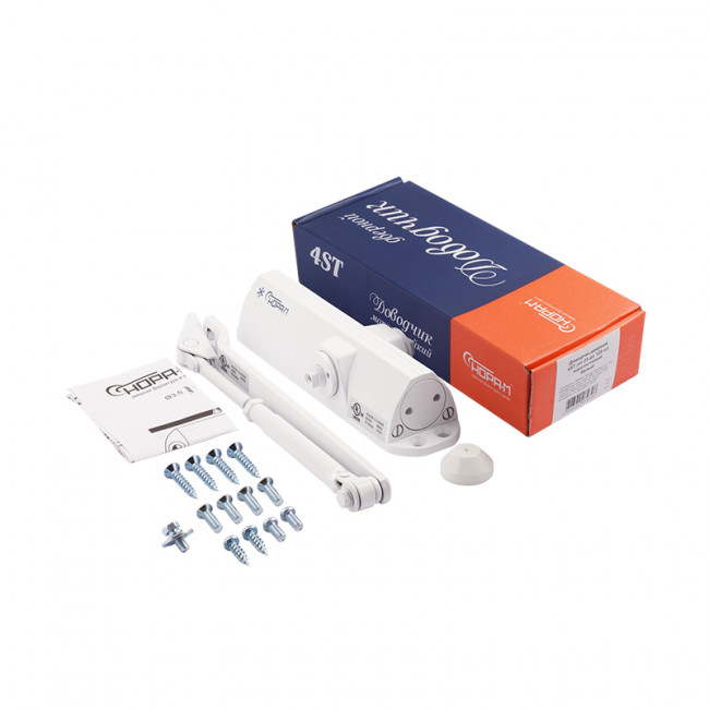 Доводчик дверной 4ST от 25 до 120 кг белый Доводчик дверной 4ST от 25 до 120 кг белый