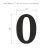 Цифра на дверь 100 мм золото 0