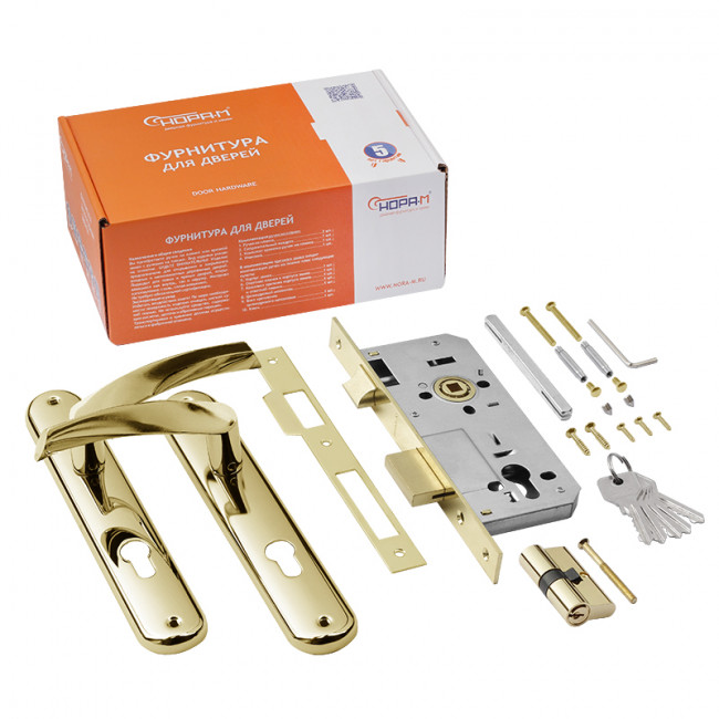 Замок врезной 100-85 К золото 45 мм Замок врезной 100-85 К золото 45 мм